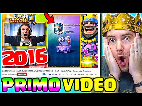 REAZIONE AL MIO PRIMO VIDEO su CLASH ROYALE!! (2016) *leggendario*