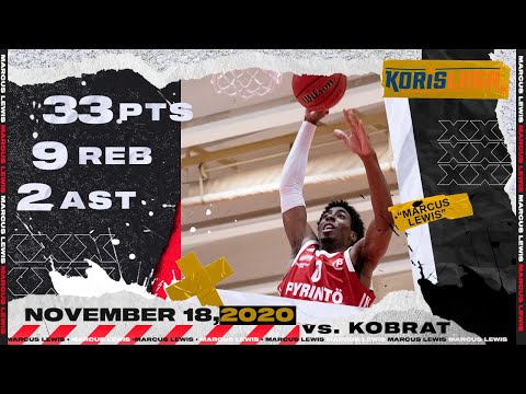 Marcus Lewis 33 points, 9 reb, 2 ast, 1 stls - Pyrinto vs Kobrat Highlights (Finland Korisliiga)