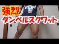 ダンベルで四頭筋を鍛えるスクワット