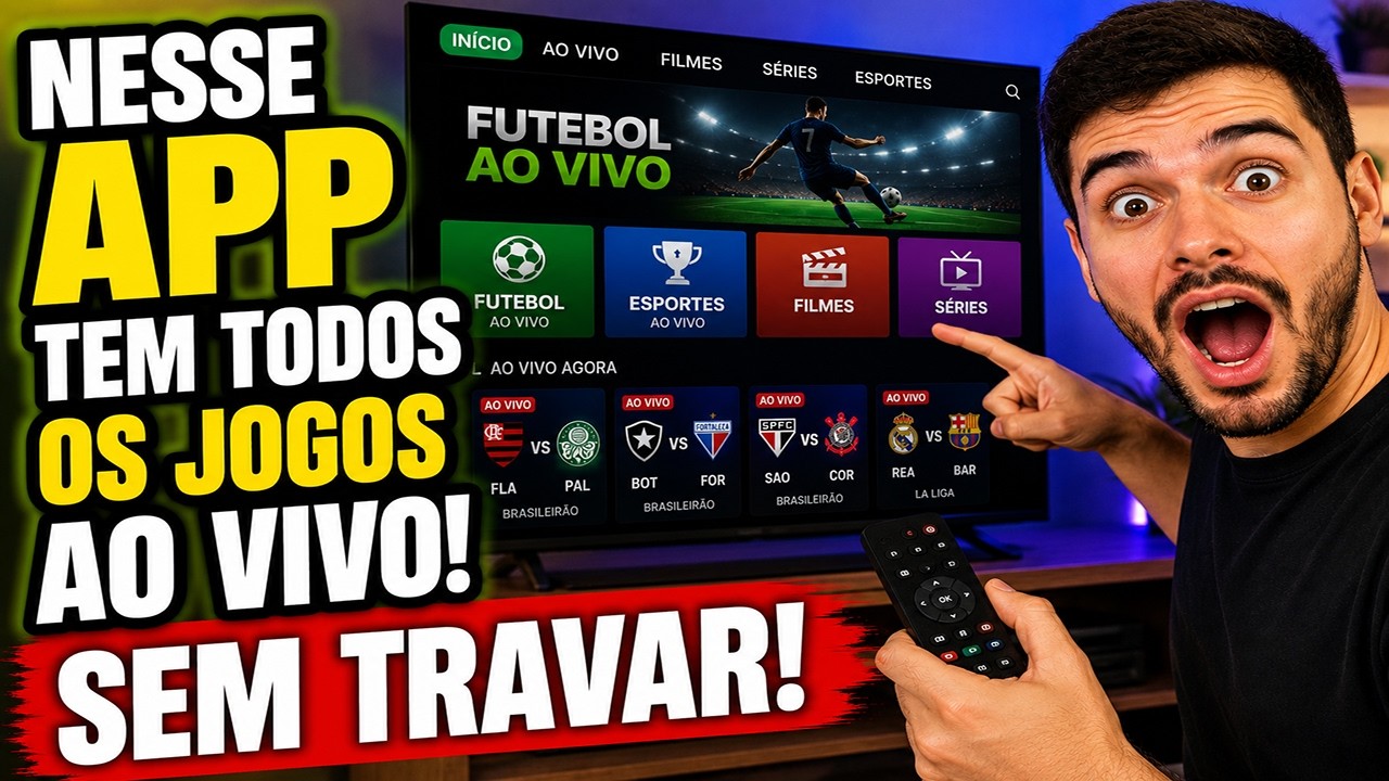 🔥 MELHOR APP PARA ASSISTIR TODOS OS JOGOS DE FUTEBOL AO VIVO! O MELHOR APP PARA VER FUTEBOL!