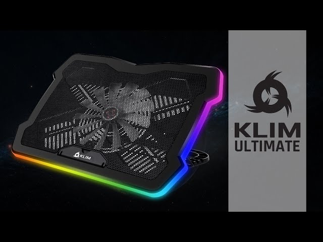 Vídeo relacionado con KLIM Glacier - Base refrigeradora portátil de 6 Ventiladores - Nuevo - Iluminación RGB - 11" a 17" - Refrigeración para portátil Gaming - USB - Estable y silenciosa - Compatible PC Mac PS4 Xbox