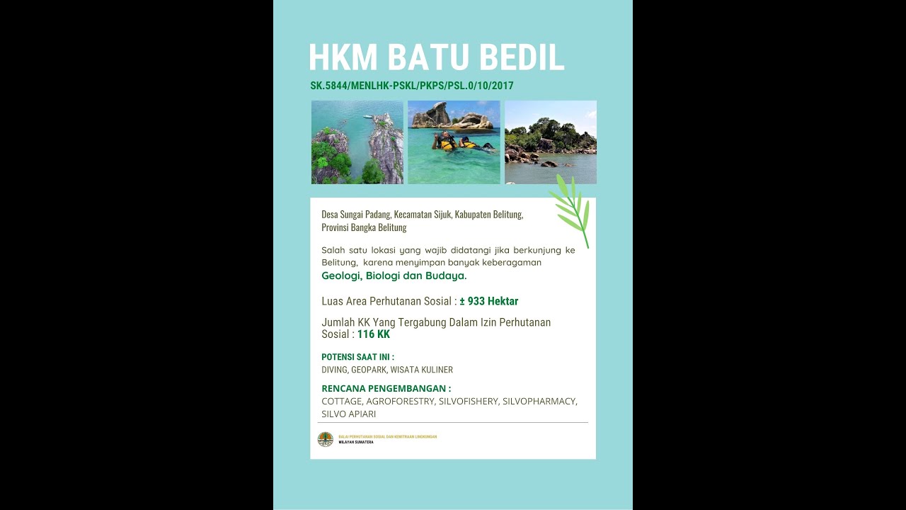 IUPHKm Batu Bedil - Ekowisata pada Hutan Lindung di Kabupaten Belitung