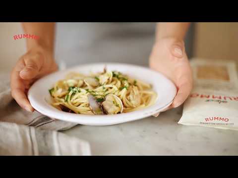 Spaghettoni grossi 220° alle vongole made for Pasta Rummo