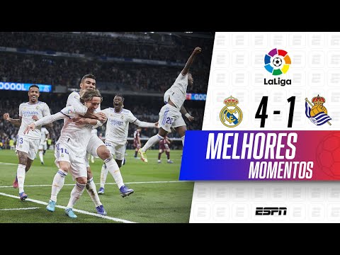 Gols e lances de Real Madrid x Real Sociedad