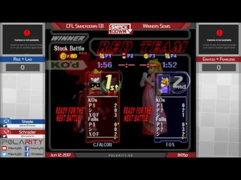 CFL Smackdown 131 Melee - Fearless + Gahtzu vs RIdz + Lad - Doubles Winners Semis