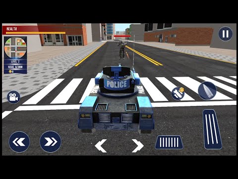Police Robot Car Transform Sim - Android Gameplay Part 2
