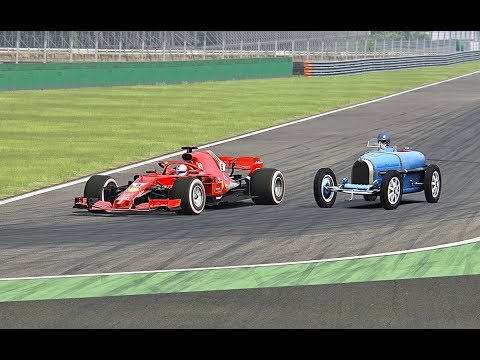 Ferrari F1 2018 vs 1931 Bugatti Type 51 - Monza