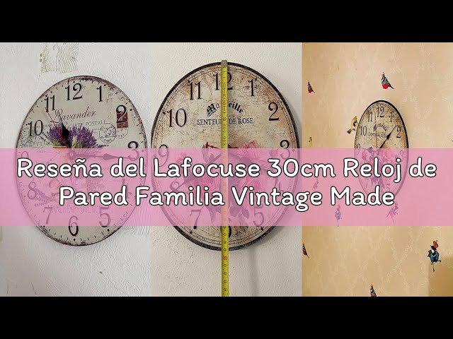 Vídeo relacionado con Lafocuse 30cm Reloj de Pared Beige Grano de Madera, Silencioso Reloj Niños Aprender la Hora, Moderno Fácil de Leer sin Tictac Dormitorio Escuela Aula Salon