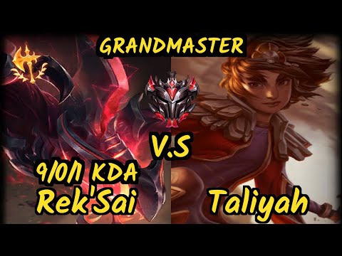 FNC Broxah (REK'SAI) vs TALIYAH - 9/0/1 KDA JUNGLE GAMEPLAY - EUW Ranked GRANDMASTER