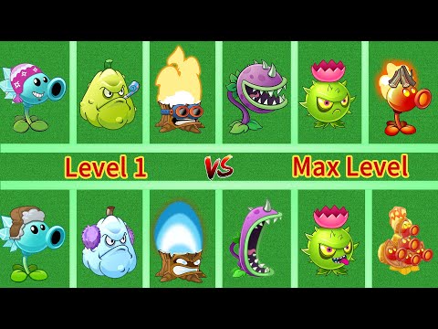 PvZ 2 Fight Battles | Premium Plants Level 1 vs Max Level(Part 1)