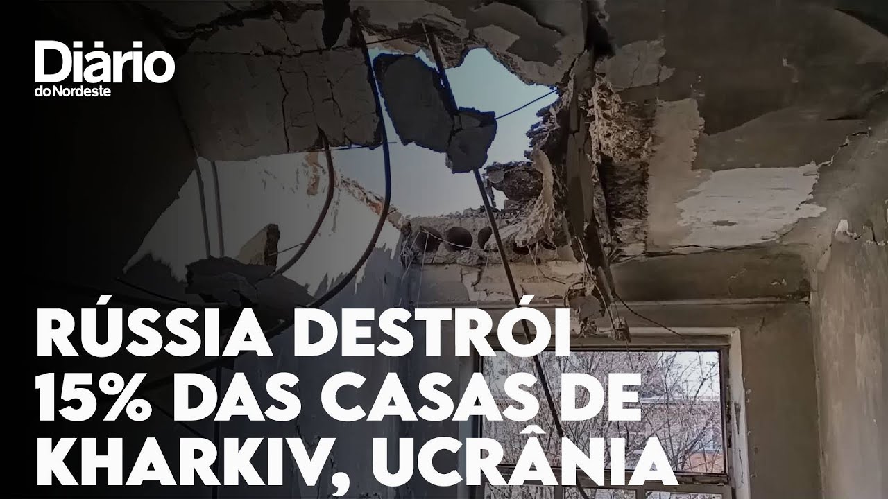 Imagem da notícia: Rússia destruiu 15% das casas em Kharkiv, na Ucrânia, relata prefeito