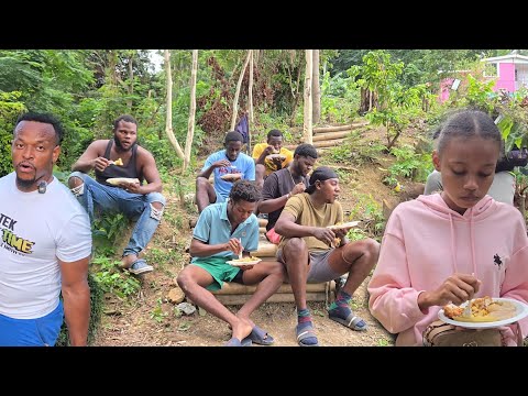 Coco dumpling w chicken back & ackee w the team || Colaz Smith tv