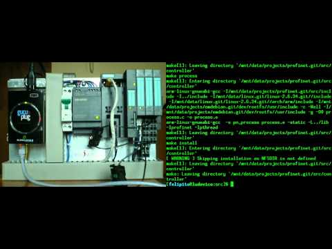 Linux box (GuruPlug) as Profinet Controller (PLC) connected with an ET200S