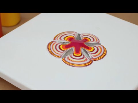 Acrylic Paint Kiss Pour | Simply Red, Yellow and Pearl + Bonus footage