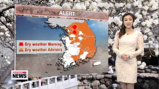Dry weather with sudden cold spell   전국 건조하며 반짝 추위