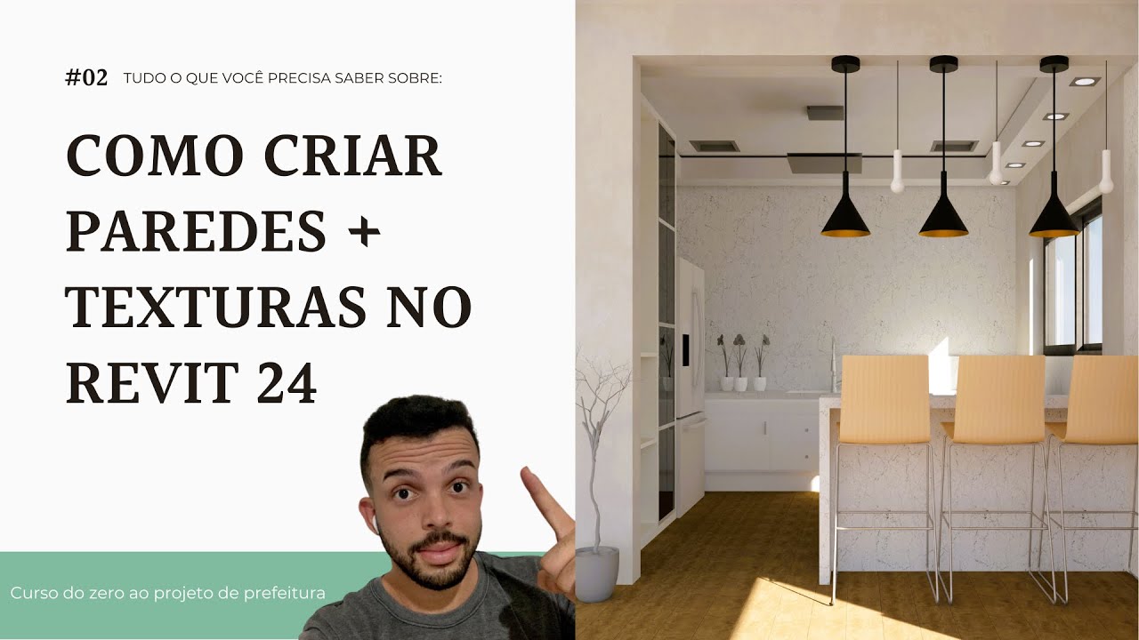 Como criar paredes no Revit 2024 + Texturas [Aula 02]