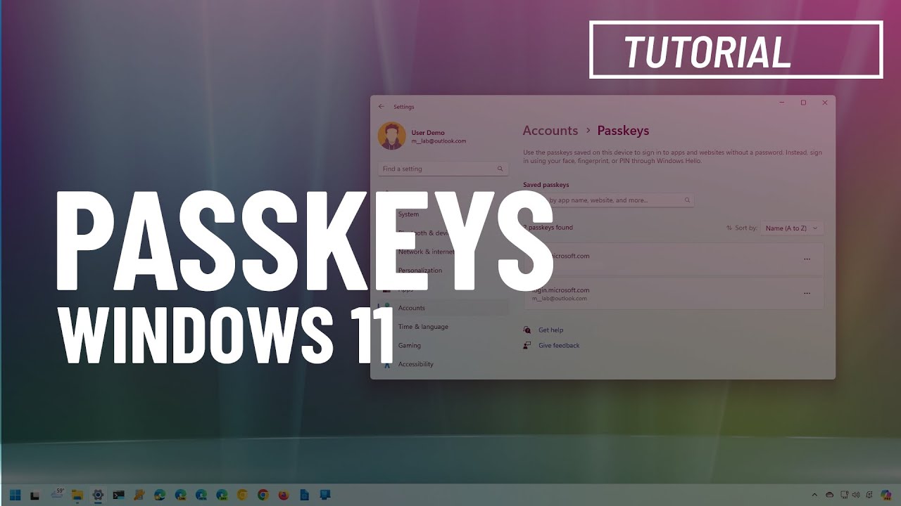 Windows 11: Create and manage Passkeys