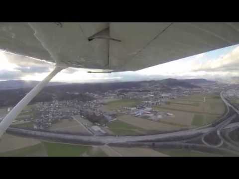 Flughafen Graz Cessna 172 Rundflug | InFlight cabin view