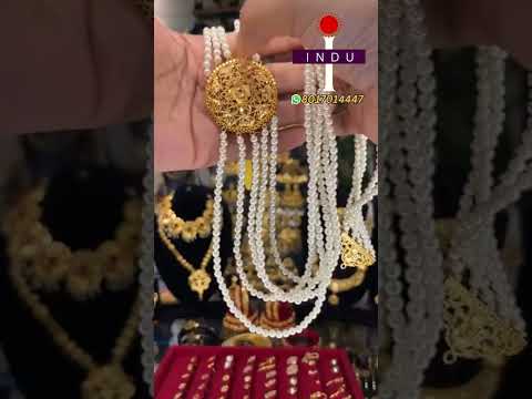Pearl Lohori from INDU by DYUTI DUTTA. For any query please 📱 8017014447. #indu #gold #durgapuja