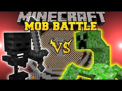 PopularMMOs - WITHER SKELETON VS MUTANT CREEPER - Minecraft Mob Battles - Vs Mobs Mod and Mutant Creeper Mod
