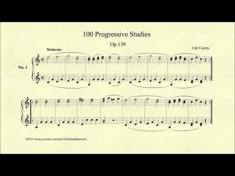 Czerny, 100 Progressive Studies, Op 139, No 1
