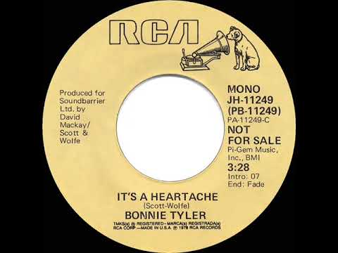1978 Bonnie Tyler - It’s A Heartache (mono radio promo 45)