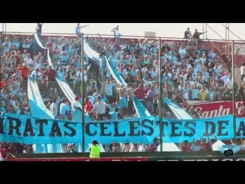 "La Banda está alentando como en todas las canchas" Barra: Los Piratas Celestes de Alberdi &bull; Club: Belgrano