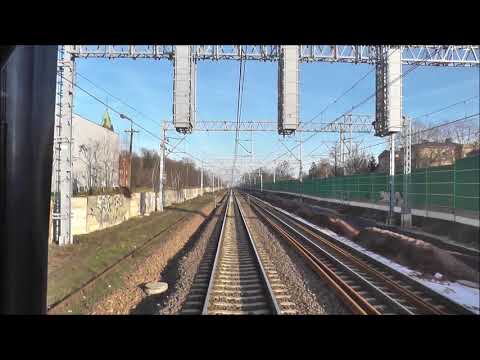 Odcinek Warszawa Centralna - Katowice z tyłu pociągu EIC Górnik - CMK po nowemu