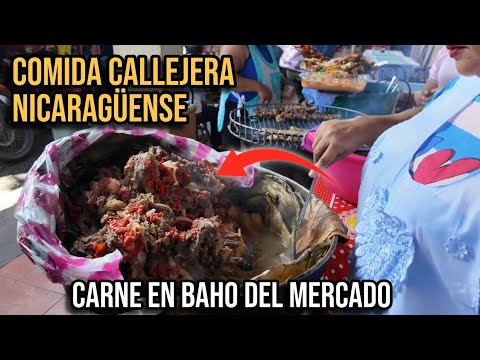 Probando el Baho Más Famoso del Mercado de León, Nicaragua 🇳🇮 (Comida Callejera)