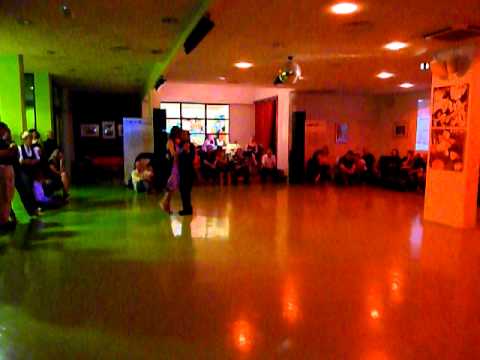  Mattia Buchicchio  and  Gabriela Elias  are  dancing  to  the  milonga  "  Milonga Brava  "