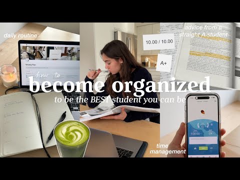 how to become organized to be the BEST student🔖 time management, daily routine & motivation tips