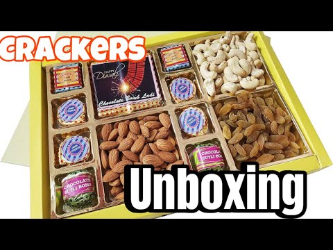 Unboxing Crackers Chocolate with dried fruits and nuts