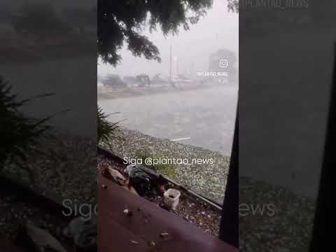 Torneio de pesca foi interrompido por forte granizo em Lontras SC. 22/11/25 Pescaria.