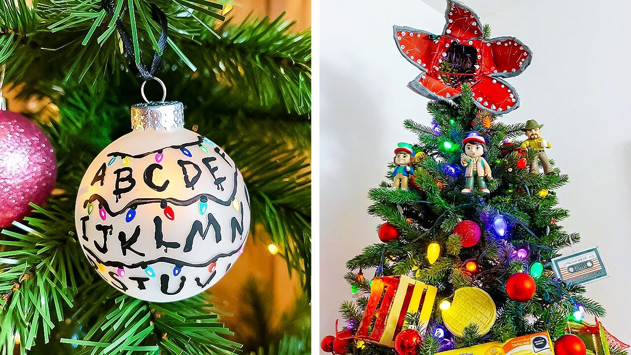 🎄 DIY FESTIVE DECOR 🎨 Stranger Things-Inspired Holiday Crafts! 🌟