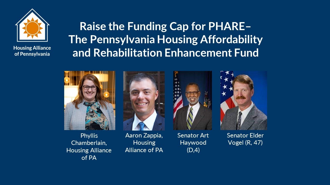 Webinar: Raise the Funding Cap for PHARE—PA Housing Affordability & Rehabilitation Enhancement Fund