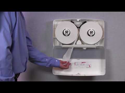 Tork T2 Mini Twin Bath Tissue Dispenser Load and Refill Video