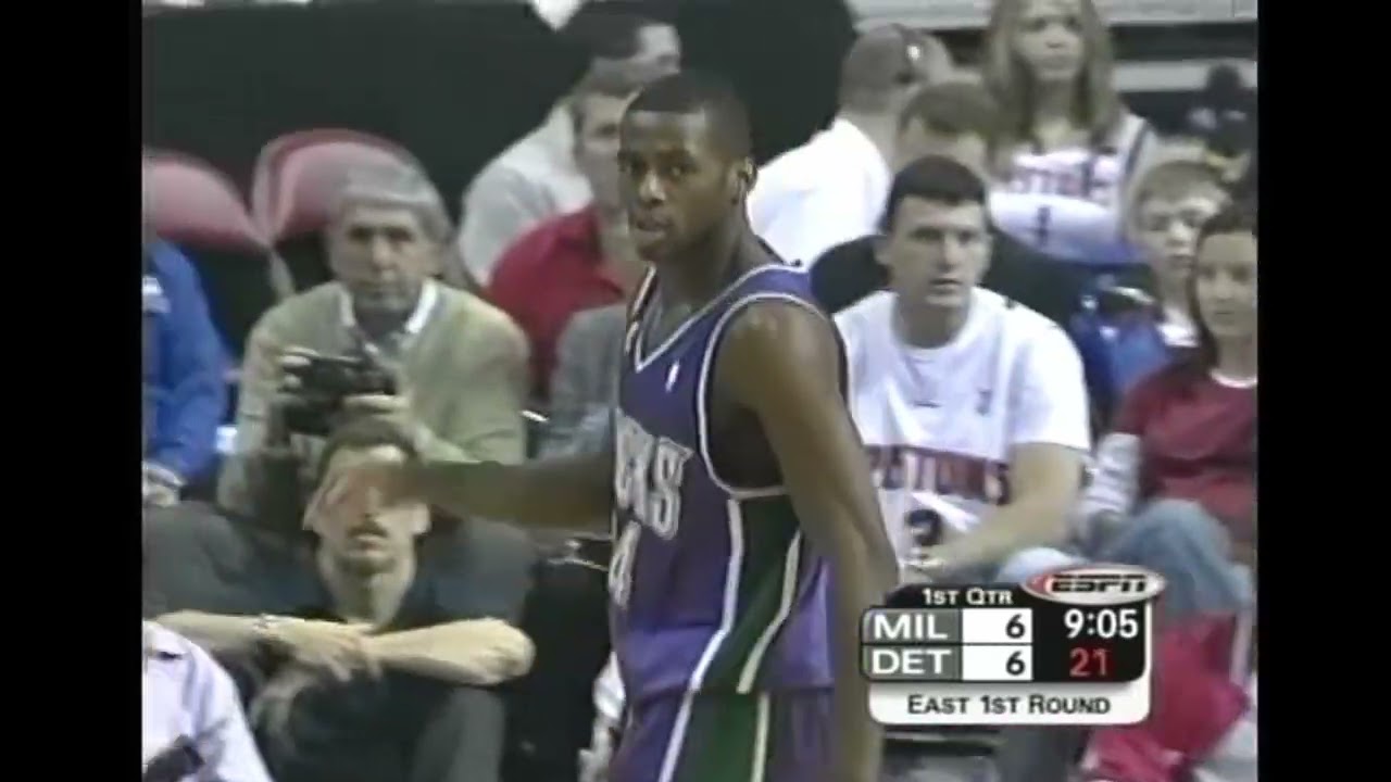 Desmond Mason's Normal-ish Alley-Oop vs. Pistons (2004 Playoffs)
