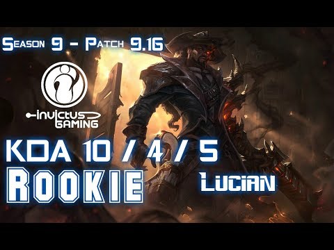 IG Rookie LUCIAN vs RYZE Mid - Patch 9.16 KR Ranked