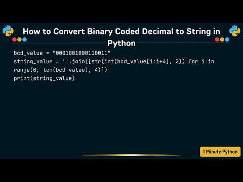 How To Convert Binary Coded Decimal To String In Python