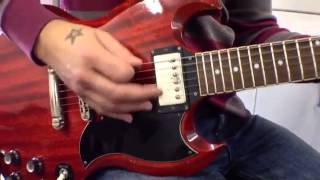 Video thumbnail for D Allen P-51 Humbuckers in a RocknRollRelics 61 SG Model played by Billy Rowe by David Allen