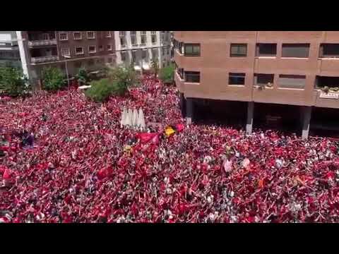 Champions League final Madrid 2019, 50.000 Liverpool fans singing YOU'LL NEVER WALK ALONE