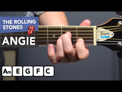 Play 'Angie' by The Rolling Stones with simple chords - acoustic guitar tutorial