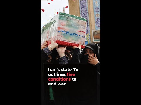 Iran's state TV outlines five conditions to end war | AJ #shorts