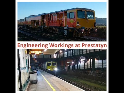 Prestatyn 20 & 22/01/2020 - Engineering workings - Colas Tamper and Freightliner Class 66