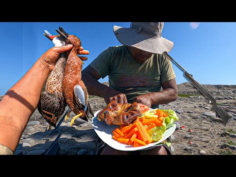 CACERÍA de patos con Rifle CAZA y COCINA