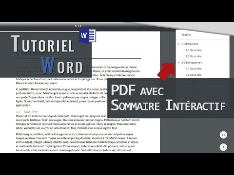 Word | Créer un PDF interactif avec Sommaire