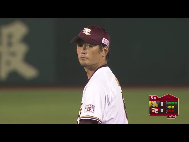 【5回表】イーグルス・涌井が5回までホークス打線を相手にパーフェクトピッチング‼ 2020/8/5 E-H