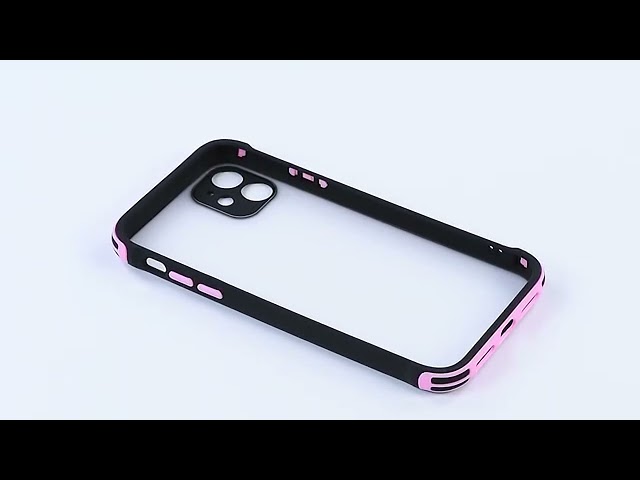 كفر ايفون 12/11 شفاف اطار ملون- متوافق مع أجهزة أب...