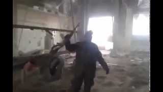 preview picture of video 'Ukrainian soldiers defend fire station of the Donetsk Airport. Бой за Донецкий аэропорт'