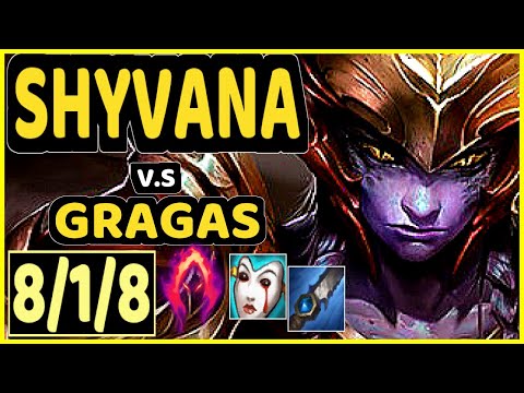 NEMESIS (SHYVANA) vs GRAGAS - 8/1/8 KDA JUNGLE CHALLENGER GAMEPLAY - EUW